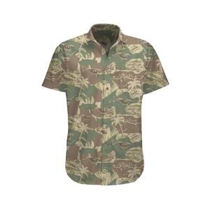 Savage Tacticians Shirt Mens XXL Helicopter Camo Hawaiian Military Snap Buttons